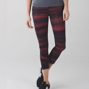 Lululemon Pace Rival Crop *Full-On Luxtreme Twisted Dune Alarming Black